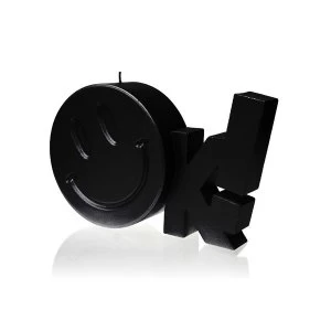 Image of Black Metallic OK Sign Candle