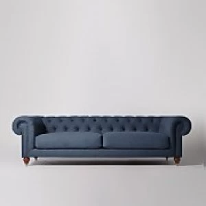 Image of Swoon Winston Smart Wool 4 Seater Sofa - 4 Seater - Indigo