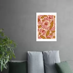 Image of East End Prints Rose Garden II Print Brown