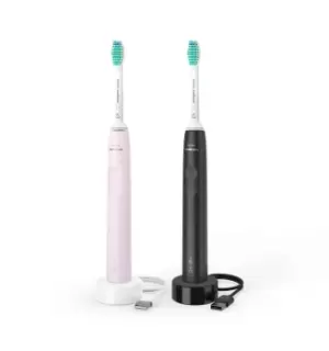 Image of Philips - Sonicare 3100 Black & Pink HX3675/15