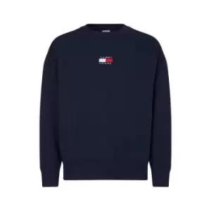 Image of Tommy Jeans Badge Crew Neck Sweatshirt - Blue