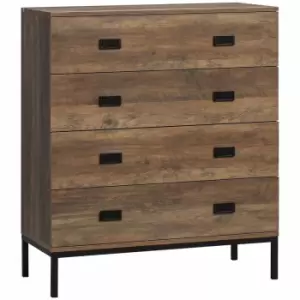Image of HOMCOM Chest Of Drawers 4-drawer Storage Organiser Unit With Metal Frame