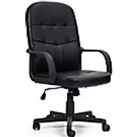 Image of Nautilus Designs Ltd. High Back Bonded Leather Manager Chair with Integrated Lumbar Support - Black