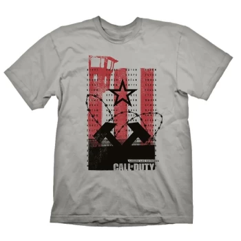 Image of Call Of Duty: Cold War Wall Mens M T-Shirt - Light Grey
