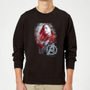 Image of Avengers Endgame Captain Marvel Brushed Sweatshirt - Black