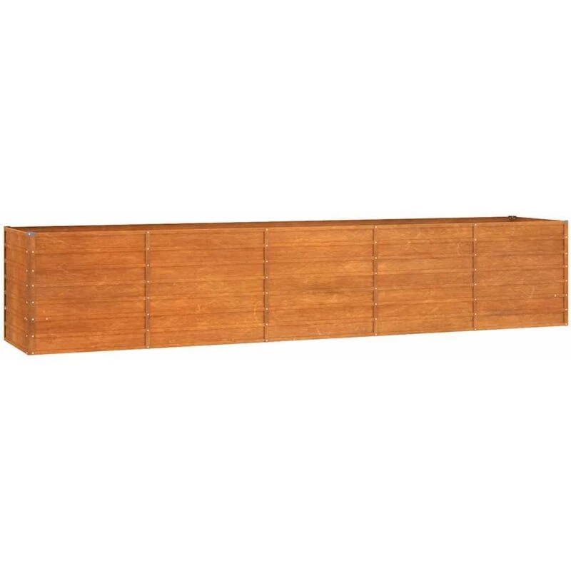 Image of VIDAXL Garden Raised Bed Rusty 400x80x77cm Corten Steel Vidaxl 8720287069881