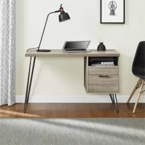 Image of Landon Office Computer Study Desk Sonoma Oak with Hairpin Legs