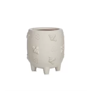 Image of Mini Cement Planter with Bees