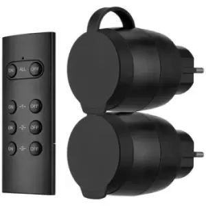 Image of REV Funkschalt-Set IP44 Mini2+1 sw 0085600503 Wireless switch set 3 Piece Outdoors 3680 W