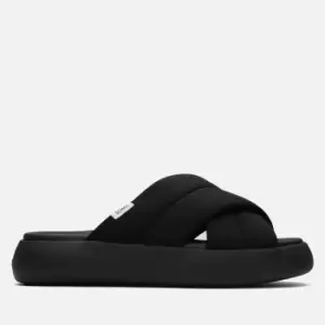 Image of TOMS Womens Alpargata Mallow Crossover Vegan Sandals - Black - UK 4
