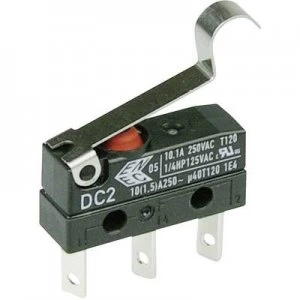 Image of Cherry Switches Microswitch DC2C L1SC 250 V AC 10 A 1 x OnOn IP67 momentary