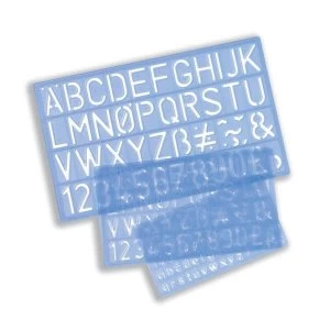 Image of Stencil Pack of Letters Numbers and Symbols 10mm 20mm 30mm