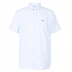 Image of Lacoste Short Sleeve Oxford Shirt - Hemisphere 58M