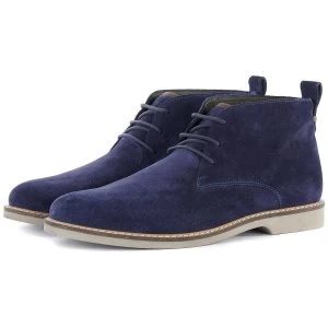 Image of Barbour Mens Consett Chukka Boots Ink Blue 9