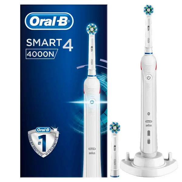 Image of Oral B Smart 4 4500 Cross Action White Electric Toothbrush