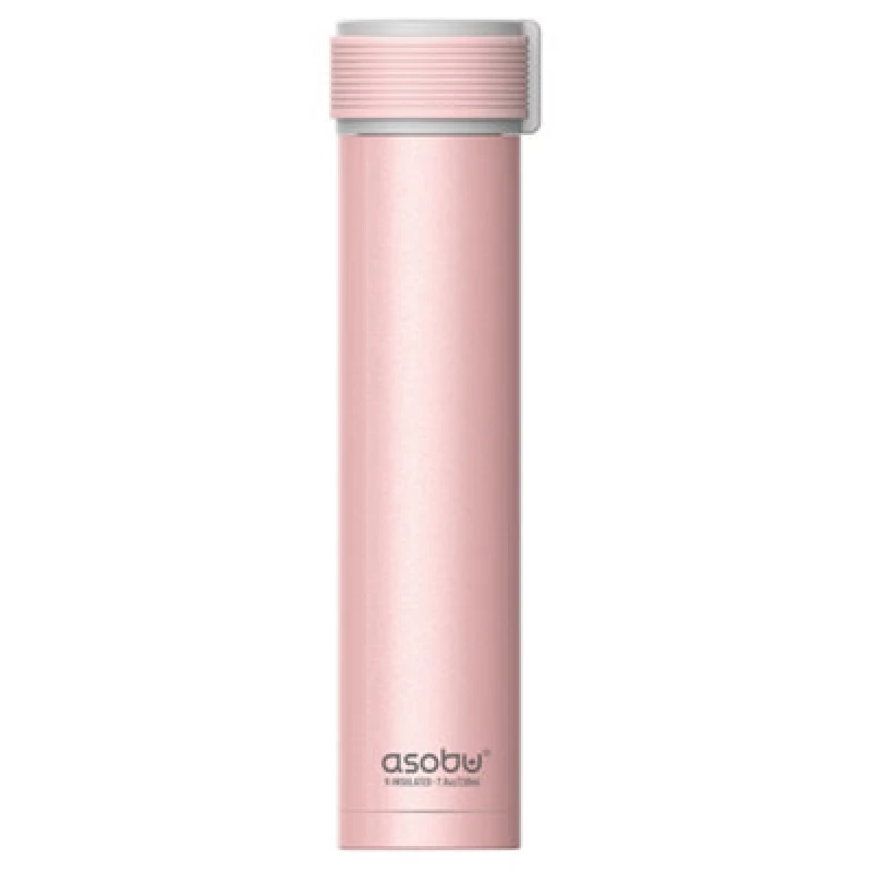 Image of asobu Skinny Mini Ultimate Flask 230ml Pink Pink