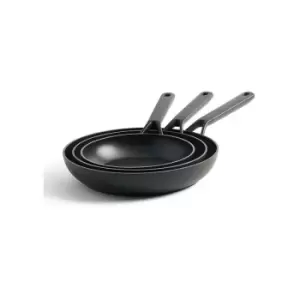 Image of Classic Forged Aluminium Magneto 3 Piece Frypan Set 20cm, 24cm & 28cm - Kitchenaid