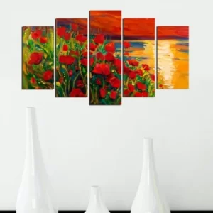 Image of 5MF-49 Multicolor Decorative MDF Painting (5 Pieces)