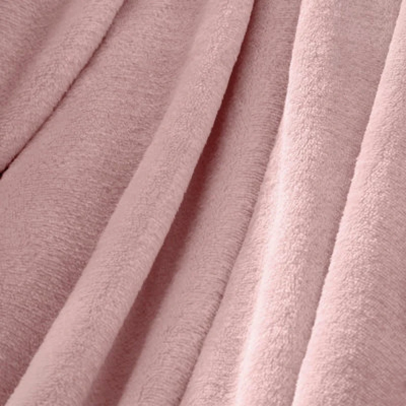 Image of OHS OHS Ultra Soft Flannel Fleece Throw Blanket in Baby Pink Size: 150cm x 200cm Baby Pink 150cm x 200cm Unisex 5027434006519