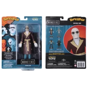 Image of Noble Collection Universal Monsters The Invisible Man BendyFig 7.5" Action Figure