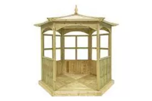 Image of Grange Fencing Budleigh Hexagon Wooden Gazebo