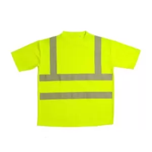 Image of Warrior Unisex Adult High-Vis T-Shirt (S) (Fluorescent Yellow)