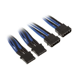 Image of BitFenix Molex to 3x Molex Adapter 55cm - sleeved black/blue/black