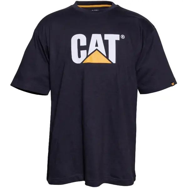 Image of CAT Workwear Mens Classic Trademark Durable Shape Retaining T-Shirt 4XL - Chest 56 - 59' (143 - 150cm) BLACK CAT521-BLACK-4XL