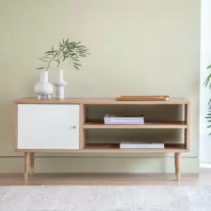 Image of Newbury TV Stand, Oak Effect White