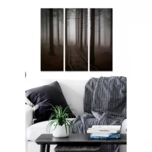 Image of MDF273828 Multicolor Decorative MDF Painting (3 Pieces)