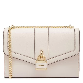 Image of DKNY Ella Fold Over Shoulder Bag - Ivory IVY