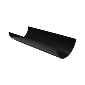 Image of FloPlast Black Half round Gutter length (L)3m (Dia)112mm