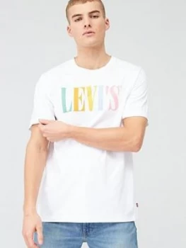 Image of Levis 90'S Serif Logo Relaxed Graphic T-Shirt - White