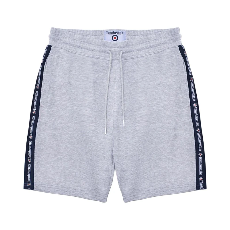 Image of Lambretta Lambretta Men SS24 Taped Shorts in Grey Size: Medium Grey M Male 5063703654616