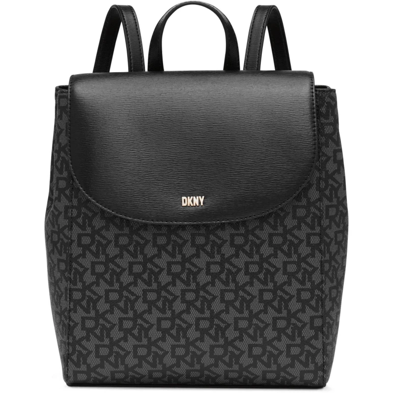 Image of DKNY Womens Bryant Park Sutton Leather Backpack Black Logo female One Size