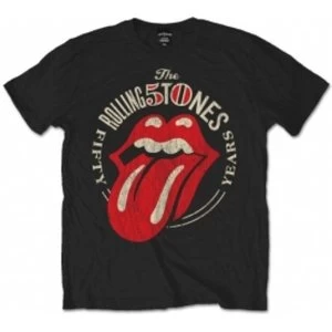 Image of Rolling Stones 50th Anni Vintage Black Mens TS: Medium
