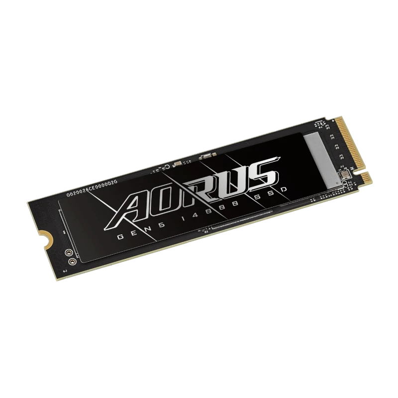 Image of Gigabyte AORUS Gen5 14000 NVMe SSD 2TB M.2 Solid State Drive - Read 14,500MB/s, Write 12,700MB/s - AG514K2TB