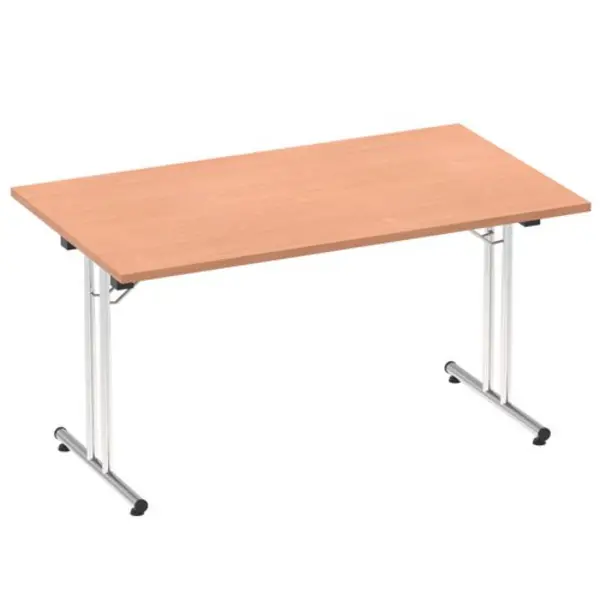 Image of Impulse Impulse 1400mm Folding Rectangular Table Beech Top IFR1400BCH
