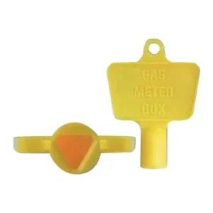 Image of Plastic Gas Meter Box Key Yellow