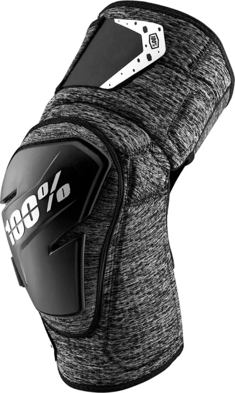 Image of 100% Fortis Bicycle Knee Protectors, black-grey, Size L XL for Men