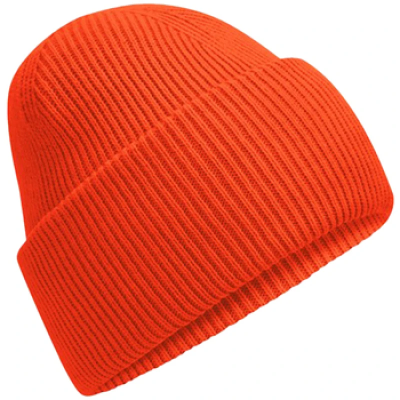 Image of Beechfield Beechfield Men Classic Deep Cuffed Beanie in Pale Orange Pale Orange One Size Male 5063425806812