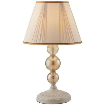 Image of Fan Europe Lighting - Fan Europe ORFEO Table Lamp with Round Tapered Shade White 31x51cm