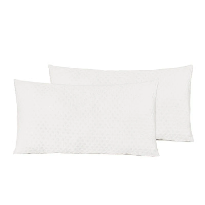 Image of OHS OHS Memory Foam 1/2 Pack of Pillow Cushion Soft Hotel Quality Bounce Luxury Bedding in White White One Size Unisex 5027434174959