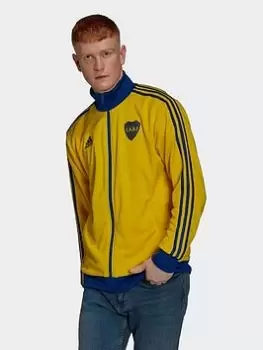 Image of adidas Boca Juniors 3-stripes Track Top, Yellow, Size L, Men