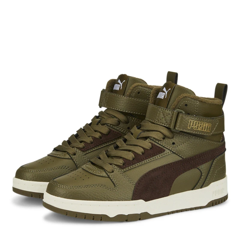 Image of Puma Rbd Game Wtr Jr High-Top Trainers Unisex Kids Olive Brwn unisex 3 (35.5)