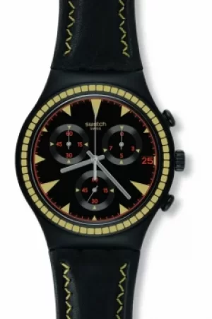 Image of Mens Swatch Black Species Chronograph Watch YCB4024