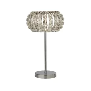 Image of Marilyn 1 Light Chrome Table Lamp with Crystal Glass, Crystal Sand Diffuser