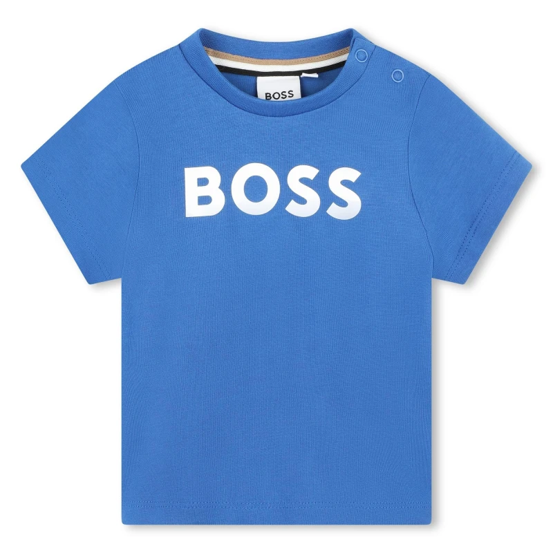 Image of Boss Logo T-Shirt Infants Regular Fit T-Shirts 12M Blue 29199019080