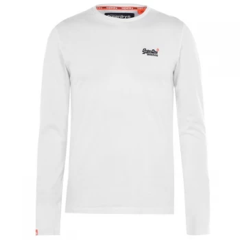 Image of Superdry Mens Orange Label Vintage Embroidery Top - Optic White - XXL