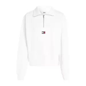 Image of Tommy Jeans Tjw Bxy quarter Zip XS Badge - White